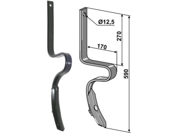 Industriehof® Spurlockerzinken 590 x 12 x 32 mm mit Schar, für universal, 10.5022 Industriehof® Spurlockerzinken 590 x 12 x 32 mm mit Schar, für universal, 10.5022