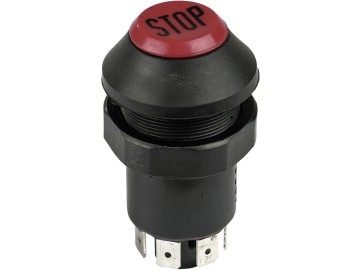 Herth + Buss Druckknopfschalter "Stop", 7 x Flachsteckanschluss 6,3 mm, 12 V - 20 A; 24 V - 10 A, 70 490 182 Herth + Buss Druckknopfschalter "Stop", 7 x Flachsteckanschluss 6,3 mm, 12 V - 20 A; 24 V - 10 A, 70 490 182