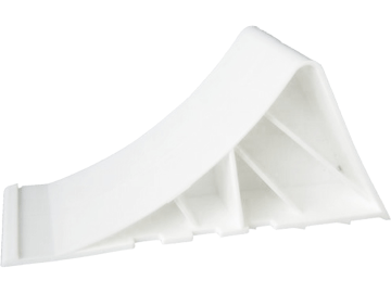 Unterlegkeil L x B x H: 220 x 90 x 100 mm, Radius 200 mm, Kunststoff weiß, ohne Halter Unterlegkeil L x B x H: 220 x 90 x 100 mm, Radius 200 mm, Kunststoff weiß, ohne Halter