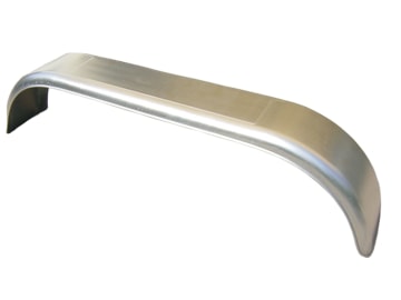 Tandemkotflügel, 2.040 x 220 x 410 mm, verzinkt, Stahlblech, eckig, mit geradem Rücken und Durchsetzung Tandemkotflügel, 2.040 x 220 x 410 mm, verzinkt, Stahlblech, eckig, mit geradem Rücken und Durchsetzung