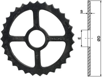 Industriehof® Sternring Ø 530 mm, 120 mm, 18,0 mm, Sphäroguss (GGG60), für universal, 311-535 Industriehof® Sternring Ø 530 mm, 120 mm, 18,0 mm, Sphäroguss (GGG60), für universal, 311-535