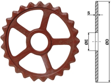 Industriehof® Sternring Ø 520 mm, 114 mm, 18,0 mm, Grauguss (GG20), für universal, 311-532 Industriehof® Sternring Ø 520 mm, 114 mm, 18,0 mm, Grauguss (GG20), für universal, 311-532