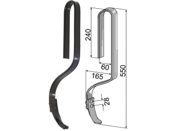 Industriehof® Spurlockerzinken 550 x 10 x 32 mm mit Schar, für Fiona, Stegsted, Taarup, 10.5018 Industriehof® Spurlockerzinken 550 x 10 x 32 mm mit Schar, für Fiona, Stegsted, Taarup, 10.5018