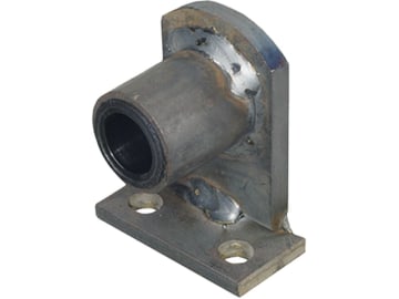 Industriehof® Lagerflansch 90° mit eingepreßter Buchse, 26 x 42,5 mm, Abstand Bohrungen 50 mm, 312-26 Industriehof® Lagerflansch 90° mit eingepreßter Buchse, 26 x 42,5 mm, Abstand Bohrungen 50 mm, 312-26