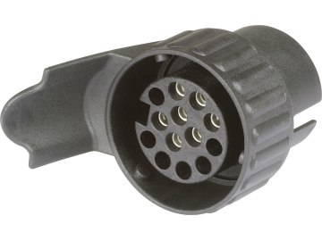 Herth + Buss Anhänger-Adapter "Micro" 12 V Stecker 7-polig; Steckdose 13-polig, Länge 76 mm, 51 305 474 Herth + Buss Anhänger-Adapter "Micro" 12 V Stecker 7-polig; Steckdose 13-polig, Länge 76 mm, 51 305 474
