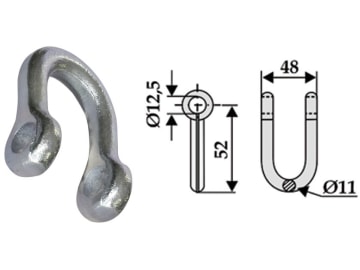 Industriehof® Schäkel gerade, Bohrung 12,5 mm, für Agrimaster, Cabe (Nuova Cabe), Cosma, Ferri, Orsi, Sicma, Sovema, 63-ORS-02 Industriehof® Schäkel gerade, Bohrung 12,5 mm, für Agrimaster, Cabe (Nuova Cabe), Cosma, Ferri, Orsi, Sicma, Sovema, 63-ORS-02