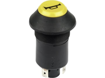 Herth + Buss Druckknopfschalter "Horn", 2 x Flachsteckanschluss 6,3 mm, 12 V - 20 A; 24 V - 10 A, 70 490 178 Herth + Buss Druckknopfschalter "Horn", 2 x Flachsteckanschluss 6,3 mm, 12 V - 20 A; 24 V - 10 A, 70 490 178