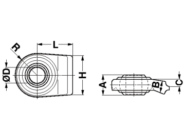 Walterscheid Anschweißende Kat. 4, Ø 57 mm, konisch, gebogen, für Unterlenker, 1309303 Walterscheid Anschweißende Kat. 4, Ø 57 mm, konisch, gebogen, für Unterlenker, 1309303