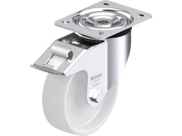 Blickle® Lenkrolle "L-PO 150G-FI" Rad 150 x 50 mm, Höhe 190 mm, Tragkraft 400 kg, Polyamid mit Gleitlager, Feststeller Blickle® Lenkrolle "L-PO 150G-FI" Rad 150 x 50 mm, Höhe 190 mm, Tragkraft 400 kg, Polyamid mit Gleitlager, Feststeller