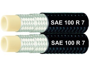Thermoplastschlauch "SAE 100 R 7" NW DN 10 - 3/8", 9,7 x 16,0 mm, zwilling Thermoplastschlauch "SAE 100 R 7" NW DN 10 - 3/8", 9,7 x 16,0 mm, zwilling