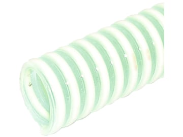 Saug- und Druckschlauch 25 x 30 x 2,5 mm, Weich-PVC, leicht gewellt, Hart-PVC-Spirale, weiß Saug- und Druckschlauch 25 x 30 x 2,5 mm, Weich-PVC, leicht gewellt, Hart-PVC-Spirale, weiß