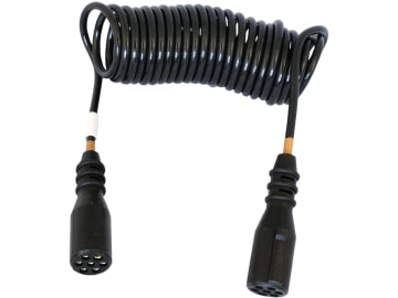 Brigade® Spiralkabel für BE-Serie, Trennstelle mit Steckdosen ähnlich 24N, 7-polig, A1829 Brigade® Spiralkabel für BE-Serie, Trennstelle mit Steckdosen ähnlich 24N, 7-polig, A1829
