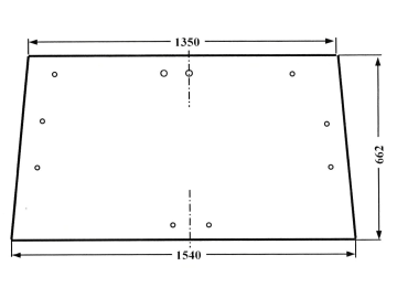 Heckscheibe, klar, für Fritzmeier Verdeck M711/771 für Deutz-Fahr 4006-5006, 5206 K2 Heckscheibe, klar, für Fritzmeier Verdeck M711/771 für Deutz-Fahr 4006-5006, 5206 K2