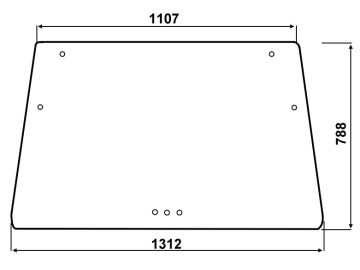 Frontscheibe, klar, aufklappbar, für Deutz-Fahr DX 3.10–DX 3.90-Kabine DX 3 Vario Cab Frontscheibe, klar, aufklappbar, für Deutz-Fahr DX 3.10–DX 3.90-Kabine DX 3 Vario Cab
