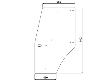 Türscheibe, grün, links/rechts, für Eicher VAC 656, 666, 680-Kabine Lochmann Türscheibe, grün, links/rechts, für Eicher VAC 656, 666, 680-Kabine Lochmann