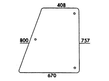 Türscheibe, klar, oben, für Zetor 5211/45, 6211/45, 7211/45, 7711/45-Kabine UR 1 Türscheibe, klar, oben, für Zetor 5211/45, 6211/45, 7211/45, 7711/45-Kabine UR 1