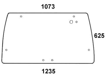 Heckscheibe, bronze, 3-Loch-Befestigung, ohne Öffnung, für Case IH 5120-5250-Kabine Maxxum, Maxxum Pro Heckscheibe, bronze, 3-Loch-Befestigung, ohne Öffnung, für Case IH 5120-5250-Kabine Maxxum, Maxxum Pro