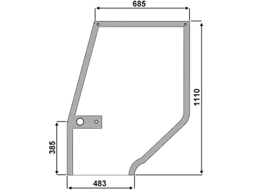 Türscheibe, grün, links, Siebdruck, für Case IH 5120-5250 Kabine Maxxum, Maxxum Pro (bis JJF 1020700) Türscheibe, grün, links, Siebdruck, für Case IH 5120-5250 Kabine Maxxum, Maxxum Pro (bis JJF 1020700)