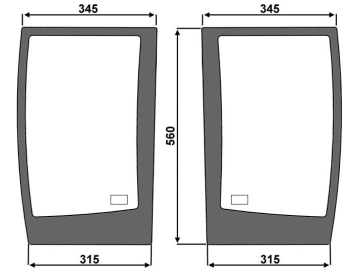 Frontscheibe, grün, unten links/rechts, geklebt, Siebdruck, für Case IH CS78-150, CVX140-195, Ford New Holland TVT135-195, T7520-7550, Steyr M9078-9145, CVT120-170 Frontscheibe, grün, unten links/rechts, geklebt, Siebdruck, für Case IH CS78-150, CVX140-195, Ford New Holland TVT135-195, T7520-7550, Steyr M9078-9145, CVT120-170
