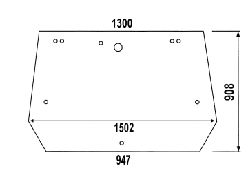 Heckscheibe, grün, für Case IH JX70U–JX1100U, Fiat L60–95, M100–160, Ford New Holland TL70–100, Serie 40, TLA70A–100A, 4635–7635, TM115–190, TS90–115 Heckscheibe, grün, für Case IH JX70U–JX1100U, Fiat L60–95, M100–160, Ford New Holland TL70–100, Serie 40, TLA70A–100A, 4635–7635, TM115–190, TS90–115