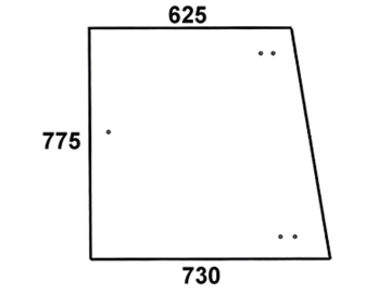 Seitenscheibe, grün, links/rechts, ausstellbar, für Fendt Favorit 610, 611, 612, 614, 615 Seitenscheibe, grün, links/rechts, ausstellbar, für Fendt Favorit 610, 611, 612, 614, 615