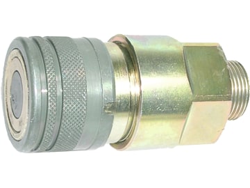 Kupplungsmuffe "FF" flachdichtend, Dichtungen Perbunan, schwer, BG 02, M 18 x 1,5, RA S 10 Kupplungsmuffe "FF" flachdichtend, Dichtungen Perbunan, schwer, BG 02, M 18 x 1,5, RA S 10