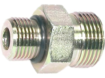Einschraubverschraubung "GE-OR", zöllig, UNF-UN/zöllig, UNF-UN, gerade, O-Ring/flachdichtend mit O-Ring Einschraubverschraubung "GE-OR", zöllig, UNF-UN/zöllig, UNF-UN, gerade, O-Ring/flachdichtend mit O-Ring