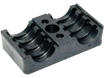Schellenhälfte Baugröße 01, für Hydraulikrohrschelle zweifach/Hydraulikrohr 12 mm Schellenhälfte Baugröße 01, für Hydraulikrohrschelle zweifach/Hydraulikrohr 12 mm