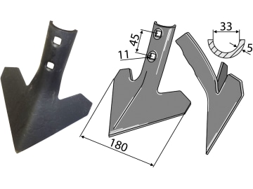 Industriehof® Gänsefußschar 180 x 5 mm für Köckerling Grubber Allrounder, 101.IND-590 Industriehof® Gänsefußschar 180 x 5 mm für Köckerling Grubber Allrounder, 101.IND-590