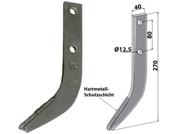 Industriehof® Fräshaken 270 x 40 x 10 mm mit Hartmetall-Schutzschicht für Rumpstad, Struik Reihenfräse, RUS-06 Industriehof® Fräshaken 270 x 40 x 10 mm mit Hartmetall-Schutzschicht für Rumpstad, Struik Reihenfräse, RUS-06