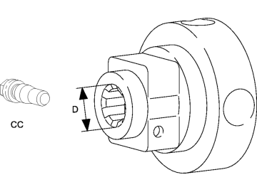 Walterscheid Nabe, Profil 1 3/8" 6, Verschluss Klemmkonus CC, für Nockenschaltkupplungen K64/22, K64/24, 1135518 Walterscheid Nabe, Profil 1 3/8" 6, Verschluss Klemmkonus CC, für Nockenschaltkupplungen K64/22, K64/24, 1135518