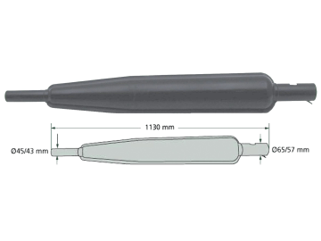 Schalldämpfer oben, Auslass 58 mm, Länge 1.140 mm, für Deutz Schalldämpfer oben, Auslass 58 mm, Länge 1.140 mm, für Deutz