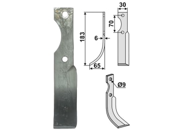 Industriehof® Fräsmesser links 183 x 30 x 6 mm, Bohrung 9 mm für S.E.P., SEP-01L Industriehof® Fräsmesser links 183 x 30 x 6 mm, Bohrung 9 mm für S.E.P., SEP-01L