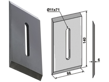 Industriehof® Abstreifer 140 x 86 x 6 mm, Bohrung 71 x 11 mm für Niemeyer, 51-N102 Industriehof® Abstreifer 140 x 86 x 6 mm, Bohrung 71 x 11 mm für Niemeyer, 51-N102