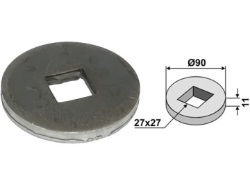 Industriehof® Vorschweißring gerade, für Vierkantwelle 26 x 26 mm, 31-0070 Industriehof® Vorschweißring gerade, für Vierkantwelle 26 x 26 mm, 31-0070