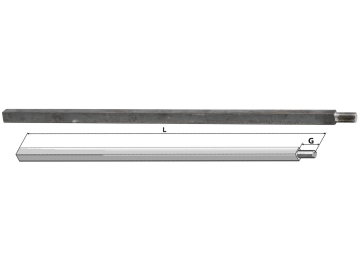 Industriehof® Vierkantwelle 28 mm, Länge 2.900 mm, für Scheibeneggen, 31-28-290 Industriehof® Vierkantwelle 28 mm, Länge 2.900 mm, für Scheibeneggen, 31-28-290