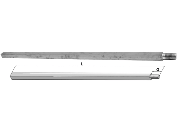 Industriehof® Vierkantwelle 30 mm, Länge 3.000 mm, für Scheibeneggen, Rollspateneggen-Nachläufer, 31-30-300 Industriehof® Vierkantwelle 30 mm, Länge 3.000 mm, für Scheibeneggen, Rollspateneggen-Nachläufer, 31-30-300