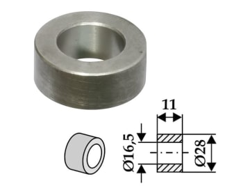 Industriehof® Buchse 11 x 5,75 mm, Ø innen 16,5 mm, Ø außen 28 mm, für Fischer, 63-FIS-92 Industriehof® Buchse 11 x 5,75 mm, Ø innen 16,5 mm, Ø außen 28 mm, für Fischer, 63-FIS-92