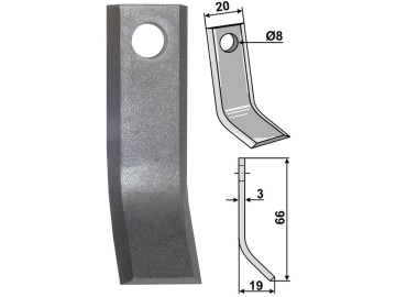 Industriehof® Y-Messer 66 x 20 x 3 mm, Bohrung 8 mm, für Sabo, 63-TOR-52-0 Industriehof® Y-Messer 66 x 20 x 3 mm, Bohrung 8 mm, für Sabo, 63-TOR-52-0