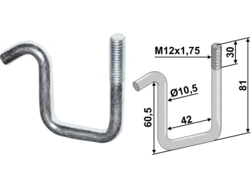 Industriehof® Zinkenhalter 81/60,5 x 42 x 10,5 mm für Striegelzinken Ø 8–9 mm, Rahmen 40 x 40 mm, universal, 10.ST-HH-22 Industriehof® Zinkenhalter 81/60,5 x 42 x 10,5 mm für Striegelzinken Ø 8–9 mm, Rahmen 40 x 40 mm, universal, 10.ST-HH-22