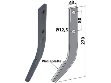 Industriehof® Fräshaken 270 x 40 x 10 mm mit Widiaplatte für Rumpstad, Struik Reihenfräse, RUS-06.W Industriehof® Fräshaken 270 x 40 x 10 mm mit Widiaplatte für Rumpstad, Struik Reihenfräse, RUS-06.W
