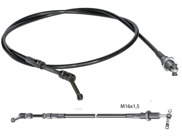 Industriehof® Bowdenzug 1,600 mm, für Frontlader Einhebel-Steuergerät Nordhydraulik, 18100-731 Industriehof® Bowdenzug 1,600 mm, für Frontlader Einhebel-Steuergerät Nordhydraulik, 18100-731