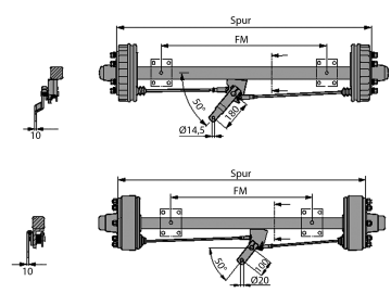 BPW Rückfahrautomatikachse "GS 4006" mit Bremse S 3006-7 RAZG, FM 1.000 mm, BA 200 LV, Spur 1.500 mm BPW Rückfahrautomatikachse "GS 4006" mit Bremse S 3006-7 RAZG, FM 1.000 mm, BA 200 LV, Spur 1.500 mm