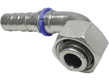 Dichtkegelnippel "DKOS-CS" 90 °, schwer, metrisch, zylindrisch, Aussenkung 24°, O-Ring und Überwurfmutter, Non-Skive Dichtkegelnippel "DKOS-CS" 90 °, schwer, metrisch, zylindrisch, Aussenkung 24°, O-Ring und Überwurfmutter, Non-Skive