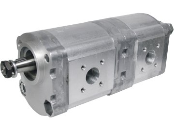 Hydraulikpumpe links doppelt Fördervolumen 19 cm³/U; 11 cm³/U, für Deutz-Fahr Agrostar, Agroxtra, Agroprima, DX Hydraulikpumpe links doppelt Fördervolumen 19 cm³/U; 11 cm³/U, für Deutz-Fahr Agrostar, Agroxtra, Agroprima, DX