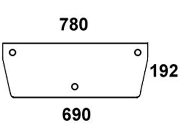 Heckscheibe, klar, für Massey Ferguson MF 342-399-Kabine Serie 300 Heckscheibe, klar, für Massey Ferguson MF 342-399-Kabine Serie 300