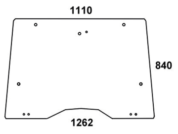Frontscheibe, klar, für Massey Ferguson MF 342-362/N, 365, 372 N, 375, 382N, 390/T, 396-399-Kabine Serie 300 Frontscheibe, klar, für Massey Ferguson MF 342-362/N, 365, 372 N, 375, 382N, 390/T, 396-399-Kabine Serie 300