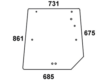 Heckscheibe, grün, für Massey Ferguson 6100-8180 Kabine nur Serien 6100, 8100 Heckscheibe, grün, für Massey Ferguson 6100-8180 Kabine nur Serien 6100, 8100