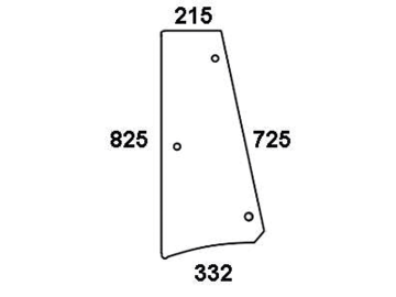 Seitenscheibe, grün, links/rechts, für Eicher VAC 656, 666, 680 - Kabine Lochmann Seitenscheibe, grün, links/rechts, für Eicher VAC 656, 666, 680 - Kabine Lochmann
