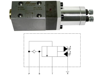 Cetop Speicherladeventil, NG06 -B-, Betriebsdruck 25 bis 110 bar Cetop Speicherladeventil, NG06 -B-, Betriebsdruck 25 bis 110 bar